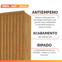 Ver imagem 6 de Guarda Roupas Casal 2 Portas de Correr com Espelho Ripado 100% Mdf 4 Gavetas Malta