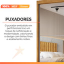 Ver imagem 7 de Guarda Roupas Casal 2 Portas de Correr com Espelho Ripado 100% Mdf 4 Gavetas Malta
