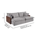 Ver imagem 3 de Sofá Martins M-160 Linho 2 Módulos 100cm Braço 7cm Estofados Martins