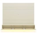 Ver imagem 4 de Estante Home para TV até 85 Polegadas com LED e Portas Rattan 100% MDF 217CMX217CM Luminare Native Off White