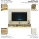Ver imagem 6 de Estante Home para TV até 85 Polegadas com LED e Portas Rattan 100% MDF 217CMX217CM Luminare Native Off White