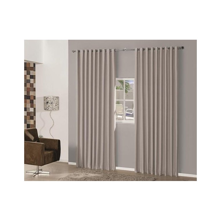 Cortina Blackout Tecido 6,00x2,80 Corta Luz com Ilhos Avela