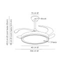 Ver imagem 5 de Ventilador de Teto Plafon Air Midas Led Retrátil Dourado