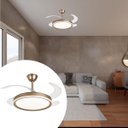 Ver imagem 2 de Ventilador de Teto Plafon Air Midas Led Retrátil Dourado