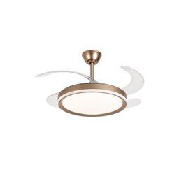 Ventilador de Teto Plafon Air Midas Led Retrátil Dourado - 4