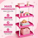 Ver imagem 4 de Estante Organizadora Infantil Rosa 4 Andares para Brinquedos
