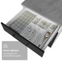 Ver imagem 7 de Balcão Agata 3 Gavetas MDP 60cm Branco e Preto Madesa