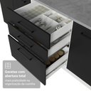 Ver imagem 4 de Balcão Agata 3 Gavetas MDP 60cm Branco e Preto Madesa