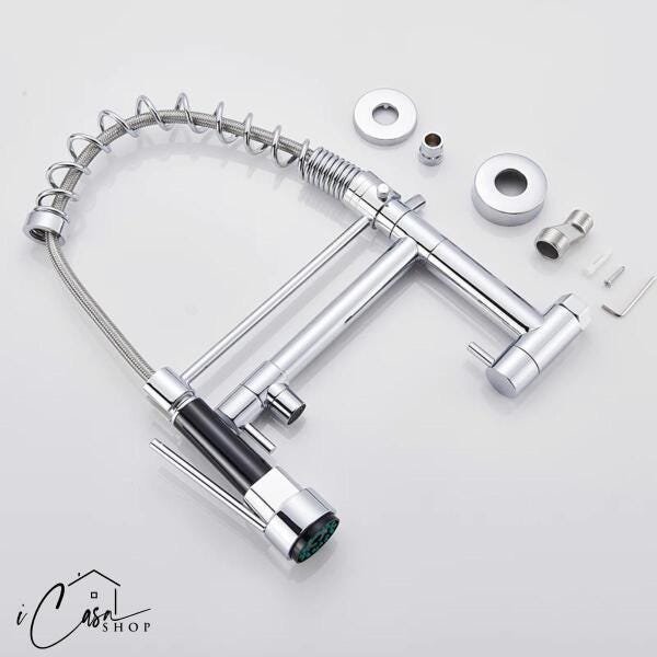 Torneira Cozinha Gourmet De Parede Bica Móvel Cromo Premium - 5