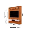 Ver imagem 3 de Painel Ripado com Bancada Suspensa para Tv até 75 Polegadas 2230x2400 Trento Freijó/off White - Dj M