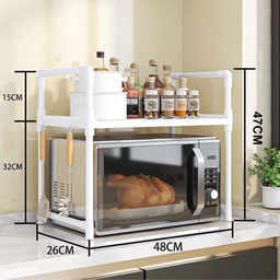 Suporte de Mesa Organizador para Microondas e Alimentos Rack - 6