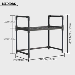 Suporte de Mesa Organizador para Microondas e Alimentos Rack - 4