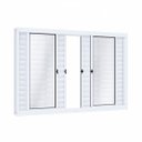 Ver imagem 2 de Janela de Aço Veneziana de Correr 100x120cm 6 Folhas com Vidro Riobras