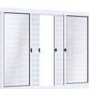 Ver imagem 3 de Janela de Aço Veneziana de Correr 100x120cm 6 Folhas com Vidro Riobras Branco