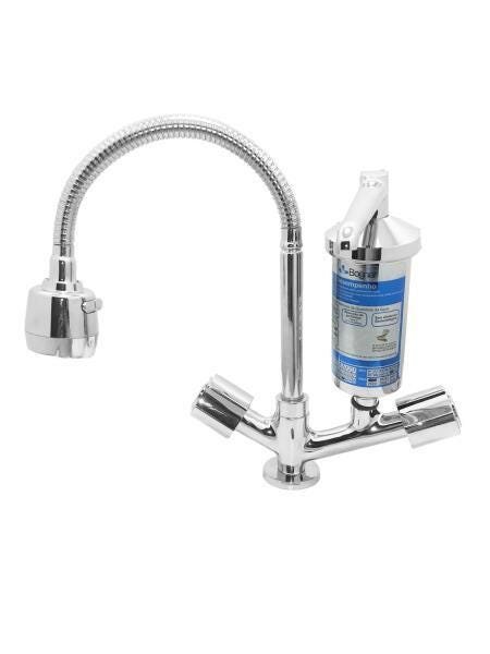 Torneira Filtro Tubo Gourmet Com Copo Metal C40 Mesa 1/4 - 1