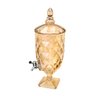 Dispenser Suqueira de Cristal Diamond Âmbar Metalizado 5 Litros Lyor - 1