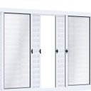 Ver imagem 1 de Janela de Aço Veneziana de Correr 100x150cm 6 Folhas com Vidro Riobras Branco