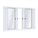 Ver imagem 2 de Janela de Aço Veneziana de Correr 100x150cm 6 Folhas com Vidro Riobras