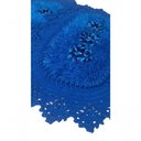 Ver imagem 4 de Tapete de Crochê Oval Azul Artesanal