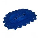 Ver imagem 2 de Tapete de Crochê Oval Azul Artesanal