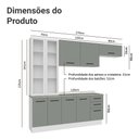 Ver imagem 3 de Armário de Cozinha Completa 270cm Branco/cinza Agata Madesa 11