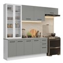Ver imagem 2 de Armário de Cozinha Completa 270cm Branco/cinza Agata Madesa 11