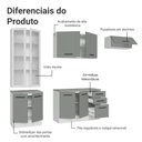 Ver imagem 4 de Armário de Cozinha Completa 270cm Branco/cinza Agata Madesa 11