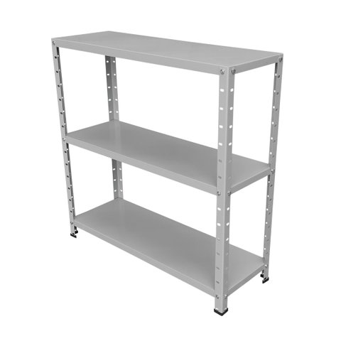 Estante de Aço 3 Prateleiras 25cm Multiuso Cinza