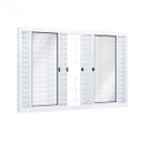 Ver imagem 2 de Janela de Aço Veneziana de Correr 100x120cm 6 Folhas com Grade Quadrada Riobras 