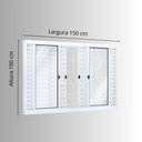 Ver imagem 4 de Janela de Aço Veneziana de Correr 100x150cm 6 Folhas com Grade Quadrada Riobras Branco