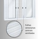Ver imagem 7 de Janela de Aço Veneziana de Correr 100x150cm 6 Folhas com Grade Quadrada Riobras Branco