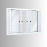 Janela de Aço Veneziana de Correr 100x150cm 6 Folhas com Grade Quadrada Riobras  - 3
