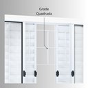 Ver mais imagens de Janela de Aço Veneziana de Correr 100x150cm 6 Folhas com Grade Quadrada Riobras Branco
