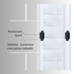 Janela de Aço Veneziana de Correr 100x150cm 6 Folhas com Grade Quadrada Riobras Branco - 5 Janela de Aço Veneziana de Correr 100x150cm 6 Folhas com Grade Quadrada Riobras Branco - 5