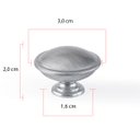 Ver imagem 2 de Puxador Redondo em Latão Metal para Móveis,porta,gaveta 6un: Aço Escovado