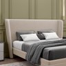 Cabeceira Design para Cama King Torres Pés em Madeira Pu e Bouclê Bege G91 - Gran Belo - 2