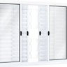Janela de Aço Veneziana de Correr 100x120cm 6 Folhas com Grade Mosaico Riobras Branco - 3