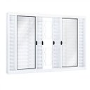 Ver imagem 2 de Janela de Aço Veneziana de Correr 100x150cm 6 Folhas com Grade Mosaico Riobras Branco