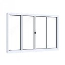 Ver imagem 1 de Janela de Aço de Correr 100x120cm 4 Folhas com Vidro Liso Riobras Branco Lucasa