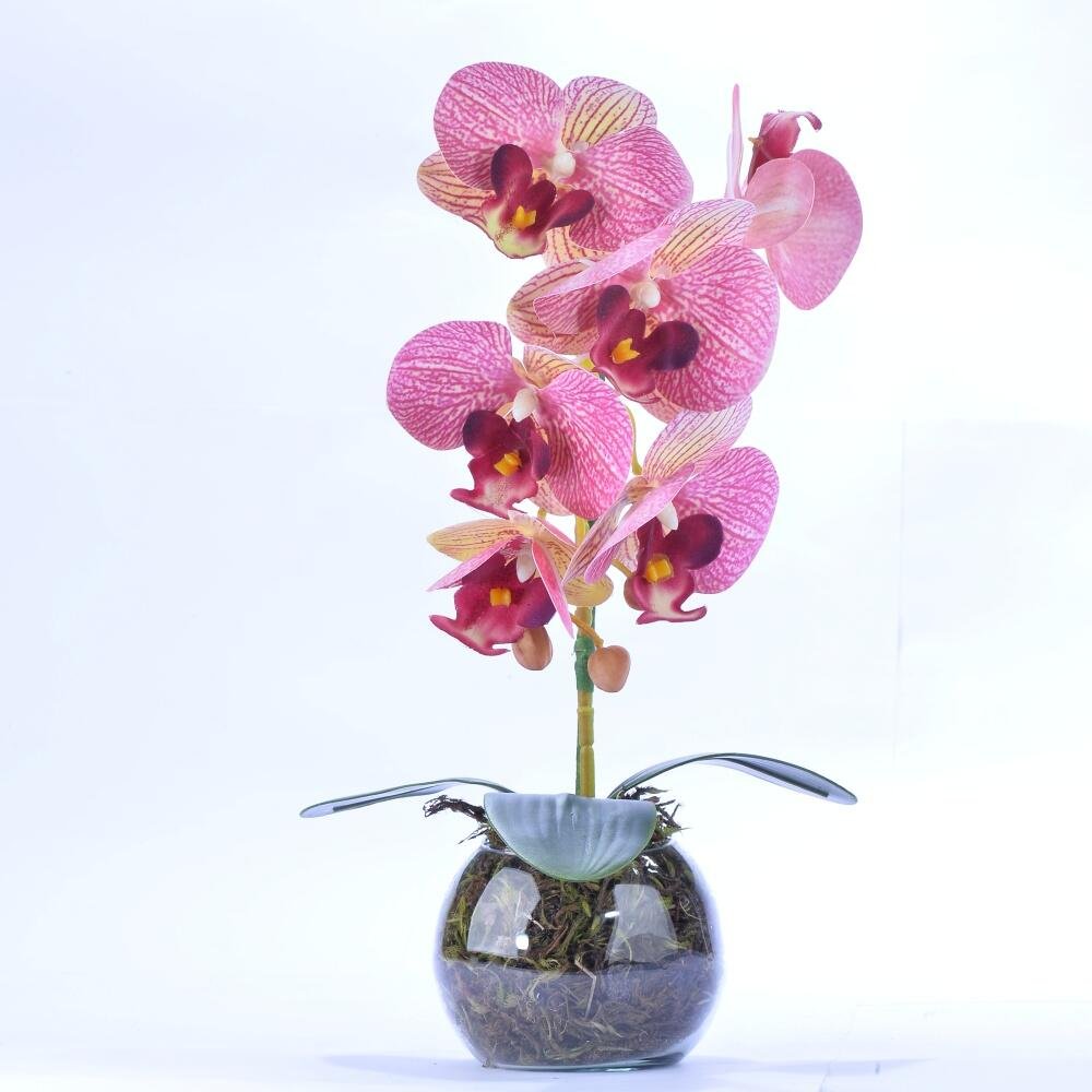 Arranjo de Orquídea Artificial Rosa Pequenina Ivy - 3