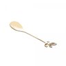 Conjunto 4 Colheres de Chá de Aço Inox Leaves Dourado - Wolff - 3