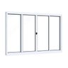 Janela de Aço de Correr 100x150cm 4 Folhas com Vidro Liso Riobras  - 2