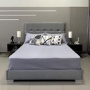 Ver imagem 6 de Cama Casal Clássica Almofadada Berlim Linho Cinza Rbl com Cabeceira 1,40 X 1,90