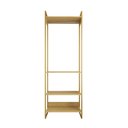 Ver imagem 3 de Closet Modulado Estilo Industrial Solteiro Loft Canela Cabideiro Base Dourada