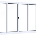 Ver imagem 3 de Janela de Aço de Correr 120x150cm 4 Folhas com Vidro Liso Riobras Branco Lucasa