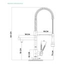 Ver imagem 5 de Torneira Gourmet Monocomando Cozinha 50Cm Misturador