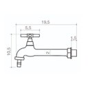 Ver imagem 2 de Torneira Abs Cromada De Pia 18 Cm Cruzeta