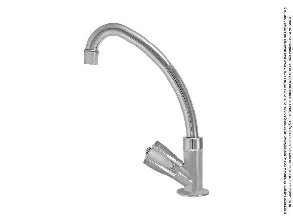 Torneira Mesa Bica Móvel Cozinha Cromada Slim 25426 - 7