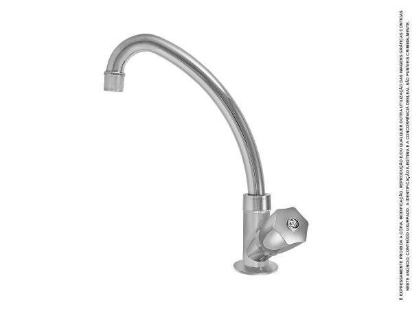 Torneira Mesa Bica Móvel Cozinha Cromada Slim 25426 - 5