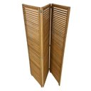 Ver imagem 6 de Biombo Decorativo de Madeira 3 Folhas Ripado Sanfonado Marrom/Madeiral